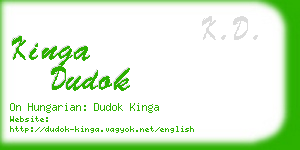 kinga dudok business card